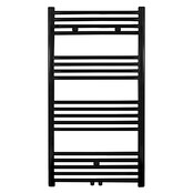 Aloni Girne Handdoekradiator 110x60cm Zwart 558Watt Links Rechts Aansluiting Designradiator Aloni Girne Handdoekradiator 110x60cm Zwart 558Watt Links Rechts Aansluiting Designradiator