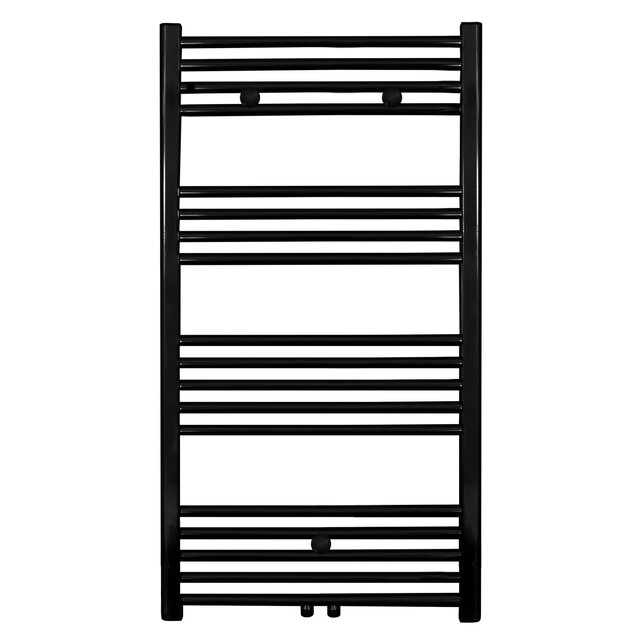 Aloni Girne Handdoekradiator 110x60cm Zwart 558Watt Links Rechts Aansluiting Designradiator Aloni Girne Handdoekradiator 110x60cm Zwart 558Watt Links Rechts Aansluiting Designradiator