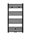 Aloni Girne Handdoekradiator 110x60cm Zwart 558Watt Links Rechts Aansluiting Designradiator