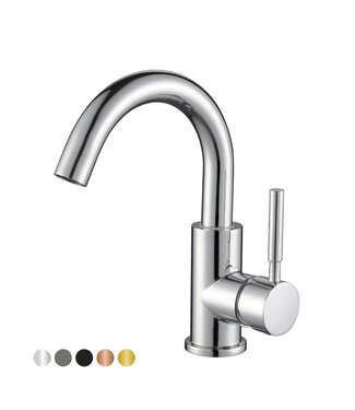 ALONI Wastafelkraan Creavit Mila Chroom met draaibaar uitloop 29cm