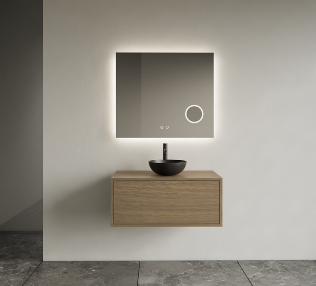 Gliss Joa Badkamermeubel met Topblad 60cm Ash Gray 1 softclose lade