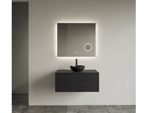 Gliss Joa Badkamermeubel met Topblad 60cm Black Veneer 1 softclose lade