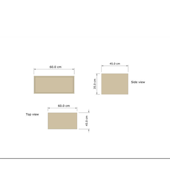 GLISS DESIGN Gliss Joa Badkamermeubel met Topblad 60cm Pure 1 softclose lade