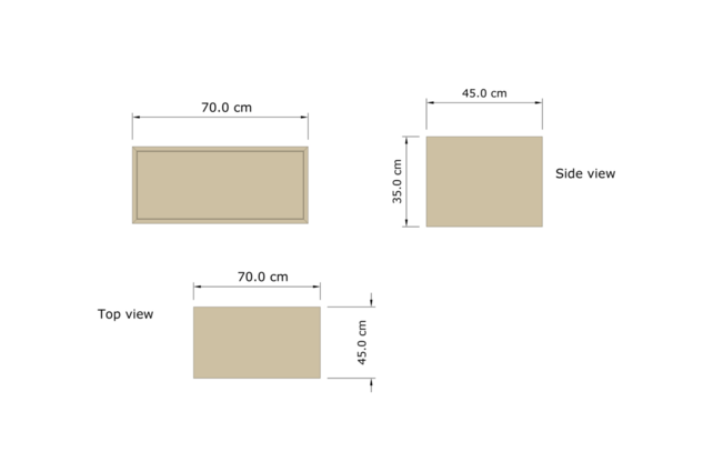 Gliss Joa Badkamermeubel met Topblad 70cm Corn Silk 1 softclose lade