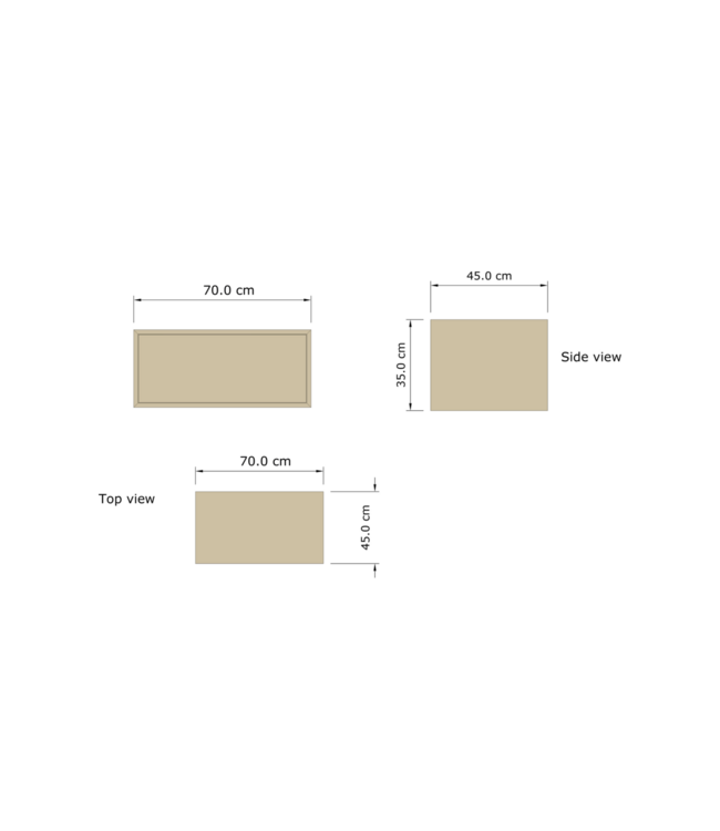 GLISS DESIGN Gliss Joa Badkamermeubel met Topblad 70cm Ash Gray 1 softclose lade