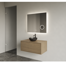 Gliss Joa Badkamermeubel met Topblad 70cm Ash Gray 1 softclose lade