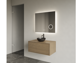 Gliss Joa Badkamermeubel met Topblad 70cm Ash Gray 1 softclose lade