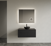 Gliss Joa Badkamermeubel met Topblad 80cm Black Veneer 1 softclose lade