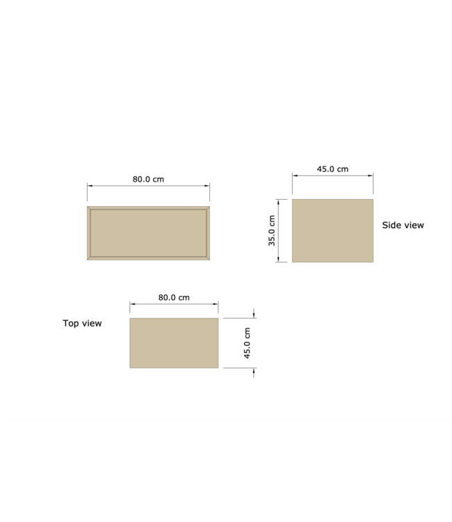 Gliss Joa Badkamermeubel met Topblad 80cm Corn Silk 1 softclose lade