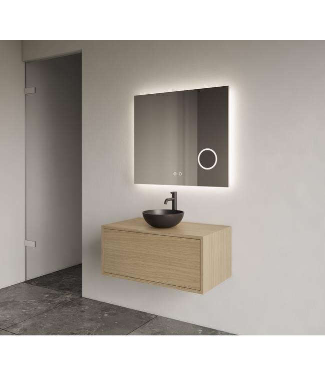 Gliss Joa Badkamermeubel met Topblad 80cm Corn Silk 1 softclose lade