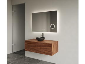 Gliss Joa Badkamermeubel met Topblad 90cm Walnut 1 softclose lade