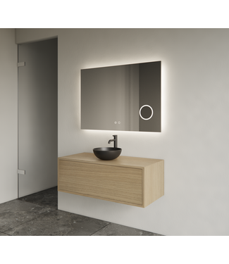 GLISS DESIGN Gliss Joa Badkamermeubel met Topblad 90cm Corn Silk 1 softclose lade