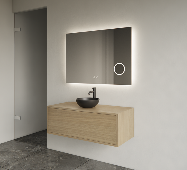 Gliss Joa Badkamermeubel met Topblad 90cm Corn Silk 1 softclose lade