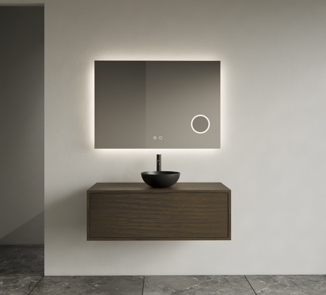 Gliss Joa Badkamermeubel met Topblad 90cm Charcoal 1 softclose lade