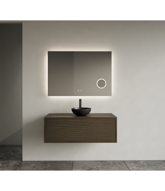 Gliss Joa Badkamermeubel met Topblad 90cm Charcoal 1 softclose lade