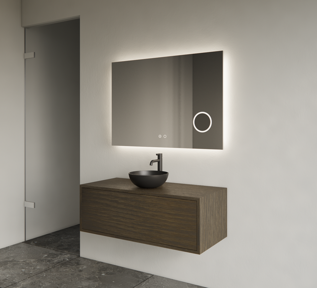 Gliss Joa Badkamermeubel met Topblad 90cm Charcoal 1 softclose lade