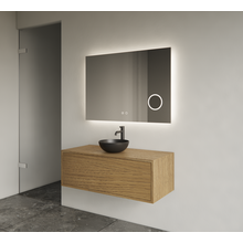 Gliss Joa Badkamermeubel met Topblad 90cm Castle Brown 1 softclose lade