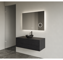 Gliss Joa Badkamermeubel met Topblad 90cm Black Veneer 1 softclose lade