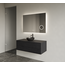 GLISS DESIGN Gliss Joa Badkamermeubel met Topblad 90cm Black Veneer 1 softclose lade