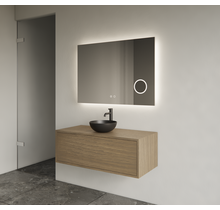 Gliss Joa Badkamermeubel met Topblad 90cm Ash Gray 1 softclose lade