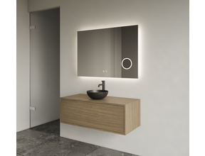 Gliss Joa Badkamermeubel met Topblad 90cm Ash Gray 1 softclose lade