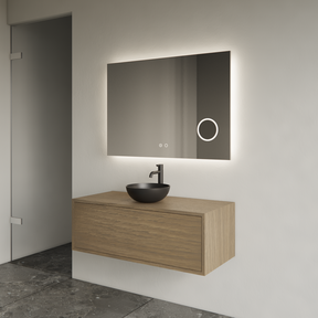 Gliss Joa Badkamermeubel met Topblad 90cm Ash Gray 1 softclose lade