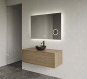 Gliss Joa Badkamermeubel met Topblad 100cm Ash Gray 1 softclose lade