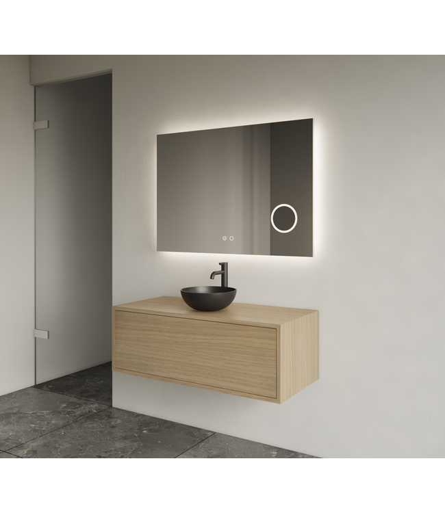 Gliss Joa Badkamermeubel met Topblad 100cm Corn Silk 1 softclose lade