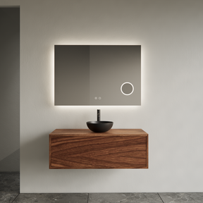 Gliss Joa Badkamermeubel met Topblad 100cm Walnut 1 softclose lade