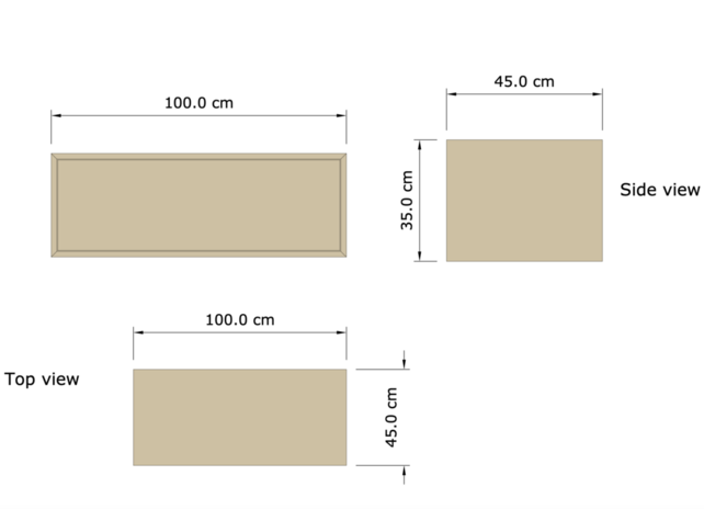 Badkamermeubel met Topblad 100cm Pure 1 softclose lade