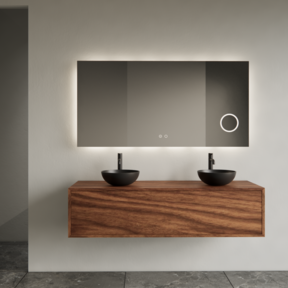 Gliss Joa Badkamermeubel met Topblad 120cm Walnut 1 softclose lade