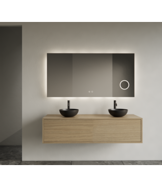 GLISS DESIGN Gliss Joa Badkamermeubel met Topblad 120cm Corn Silk 1 softclose lade