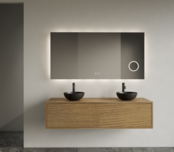 Gliss Joa Badkamermeubel met Topblad 120cm Castle Brown 1 softclose lade