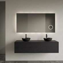 Gliss Joa Badkamermeubel met Topblad 120cm Black Veneer 1 softclose lade