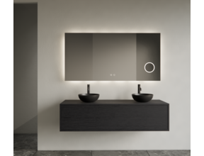 Gliss Joa Badkamermeubel met Topblad 120cm Black Veneer 1 softclose lade