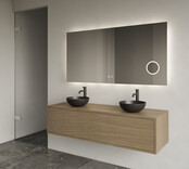 Gliss Joa Badkamermeubel met Topblad 120cm Ash Gray 1 softclose lade