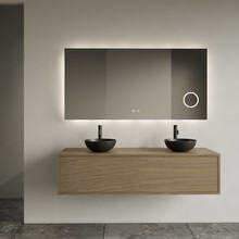 Gliss Joa Badkamermeubel met Topblad 120cm Ash Gray 1 softclose lade