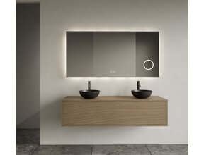 Gliss Joa Badkamermeubel met Topblad 120cm Ash Gray 1 softclose lade