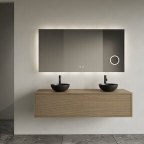 Gliss Joa Badkamermeubel met Topblad 120cm Ash Gray 1 softclose lade