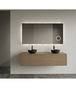 GLISS DESIGN Gliss Joa Badkamermeubel met Topblad 120cm Ash Gray 1 softclose lade