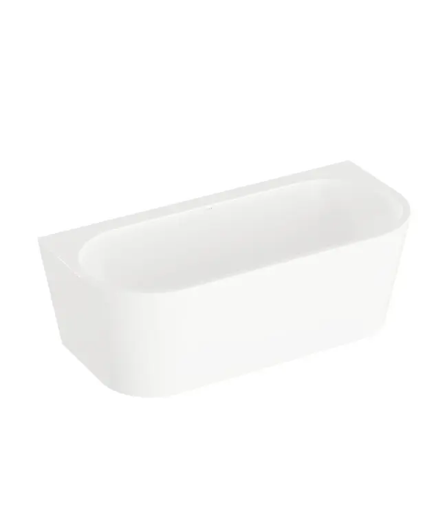 Half Vrijstaand Bad Wit⎢165x75x56cm⎢Vitra Geo⎢Acryl incl. afsluitbare sifon