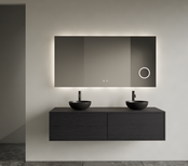 Gliss Joa Badkamermeubel met Topblad 120cm Black Veneer 2 soft-close lades Gliss Joa Badkamermeubel met Topblad 120cm Black Veneer 2 soft-close lades
