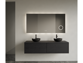 Gliss Joa Badkamermeubel met Topblad 120cm Black Veneer 2 soft-close lades