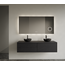 GLISS DESIGN Gliss Joa Badkamermeubel met Topblad 120cm Black Veneer 2 soft-close lades