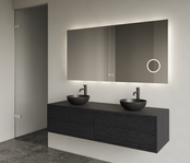 Gliss Joa Badkamermeubel met Topblad 120cm Black Veneer 2 soft-close lades Gliss Joa Badkamermeubel met Topblad 120cm Black Veneer 2 soft-close lades