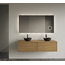 GLISS DESIGN Gliss Joa Badkamermeubel met Topblad 120cm Castle Brown 2 soft-close lades