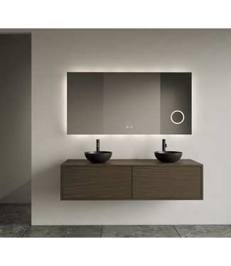 GLISS DESIGN Gliss Joa Badkamermeubel met Topblad 120cm Charcoal 2 soft-close lades