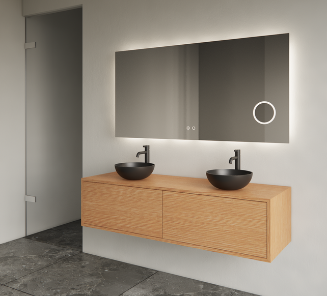 Gliss Joa Badkamermeubel met Topblad 120cm Pure 2 soft-close lades Gliss Joa Badkamermeubel met Topblad 120cm Pure 2 soft-close lades