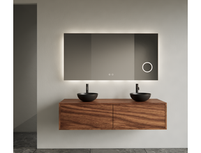 Gliss Joa Badkamermeubel met Topblad 120cm Walnut 2 soft-close lades