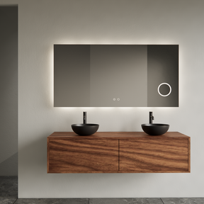 Gliss Joa Badkamermeubel met Topblad 120cm Walnut 2 soft-close lades